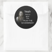 Vertrauen der Regierung Runder Aufkleber (Tasche)