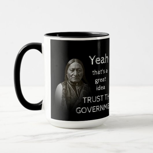 Vertrauen der Regierung Tasse (Links)