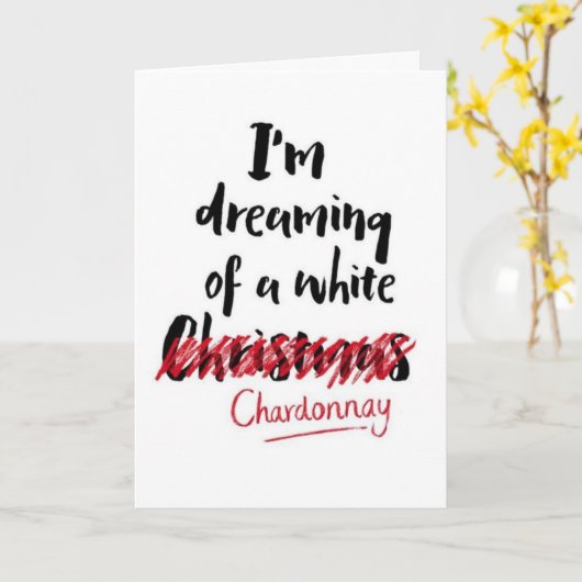 ***VERTRAUEN EINES CHARDONNAY-CHRISTMAS*** KARTE (Gelbe Blume)