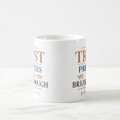 Vertrauen geht dem Durchbruch des christlichen Gla Kaffeetasse (Mittel)