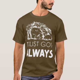 Vertrauen Gott Löwe Jesus Gottgebet Lob T-Shirt
