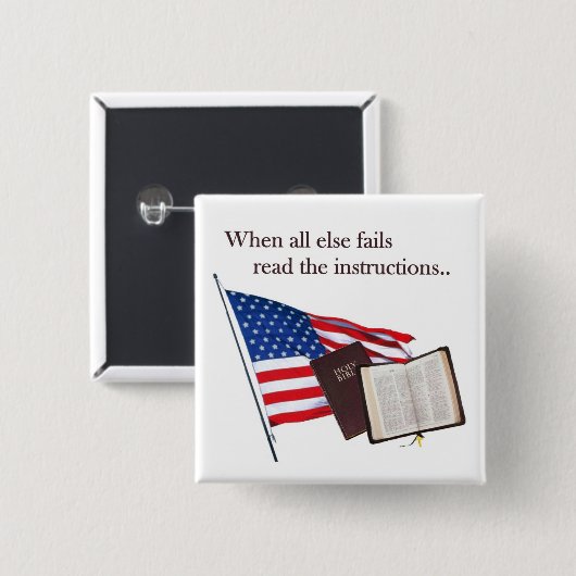 Vertrauen im Gott Button (Vorne & Hinten)