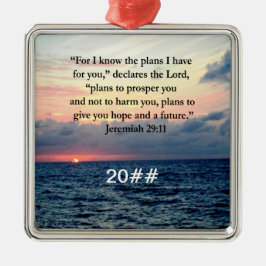 VERTRAUEN IM JEREMIAH 29:11 SONNENVERSE ORNAMENT AUS METALL