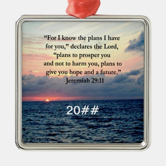VERTRAUEN IM JEREMIAH 29:11 SONNENVERSE ORNAMENT AUS METALL (Vorne)
