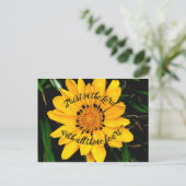 Vertrauen im Lord Bright Yellow Flower Postkarte (Stehend Vorderseite)