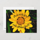 Vertrauen im Lord Bright Yellow Flower Postkarte (Vorne/Hinten)