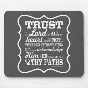 Vertrauen im Lord - Grau Mousepad