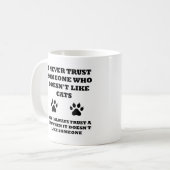 Vertrauen in Cats Funny Mug Kaffeetasse (Vorderseite Links)