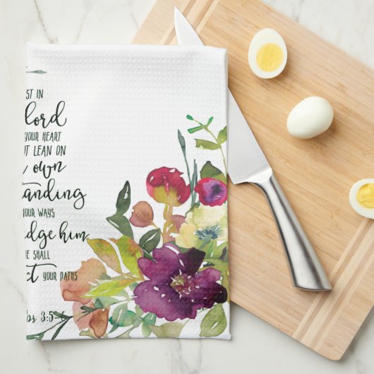 Vertrauen in das Blumenküchentuch von Lord Geschirrtuch (Viertel Falte)