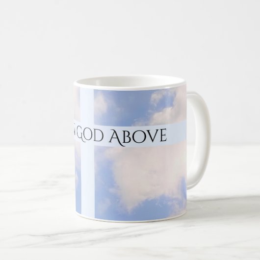 Vertrauen in das gottkreuz-hellblaue Ostern Kaffeetasse (VorderseiteRechts)