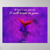 Vertrauen in das Lila Christliche Poster Gottes (Vorne)