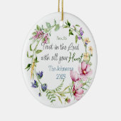 Vertrauen in das Lord Bible Verse Wasserfarbe Mono Keramik Ornament (Rechts)
