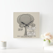 Vertrauen in den Glauben Quadratische Wanduhr (Zuhause)