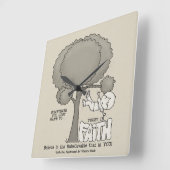 Vertrauen in den Glauben Quadratische Wanduhr (Winkel)