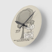 Vertrauen in den Glauben Runde Wanduhr (Winkel)