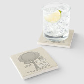 Vertrauen in den Glauben Steinuntersetzer (Seitenansicht)