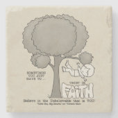 Vertrauen in den Glauben Steinuntersetzer (Vorderseite)