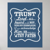 Vertrauen in den Herrn — Blaues Poster (Vorne)