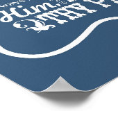 Vertrauen in den Herrn — Blaues Poster (Ecke)