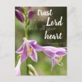 "Vertrauen in den Herrn" Blume Foto Postkarte (Vorderseite)
