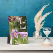 "Vertrauen in den Herrn" Blume Foto Tabletop Plaqu Fotoplatte (Seite)