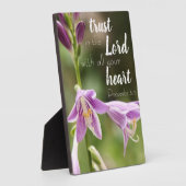 "Vertrauen in den Herrn" Blume Foto Tabletop Plaqu Fotoplatte (Seite)