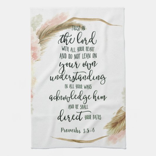 Vertrauen in den Herrn Geschirrtuch (Vertikal)