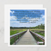 "Vertrauen in den Herrn" Inspirative Mitteilungska Einladung (Vorne/Hinten)
