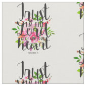 Vertrauen in den Herrn mit all deinem Herzen Stoff (Nahaufnahme)