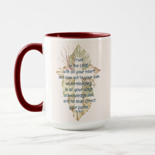 Vertrauen in den Herrn mit all Euren Heart-Schrift Tasse