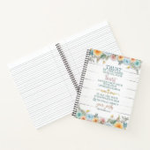 Vertrauen in den Herrn mit Blume auf Holz Notizblock (Innenseite)