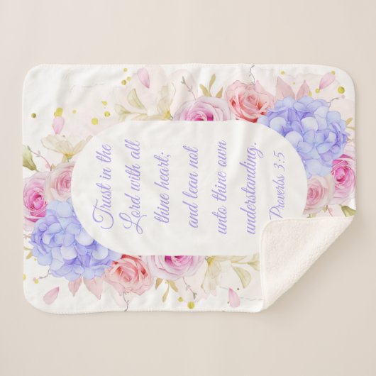 Vertrauen in den Herrn mit deinem ganzen Herzen Sherpadecke (Vorderseite (Horizontal))