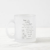 Vertrauen in den Herrn mit dem Monogramm "Dein Her Mattglastasse (Links)