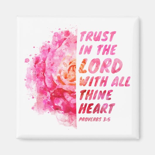 Vertrauen in den Herrn mit dem Vers des Glaubens a Magnet (Vorne)