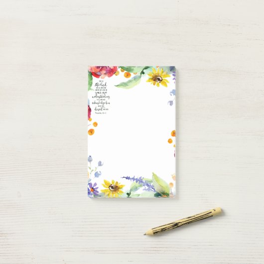 Vertrauen in den Herrn Post-it Klebezettel (Auf Schreibtisch)