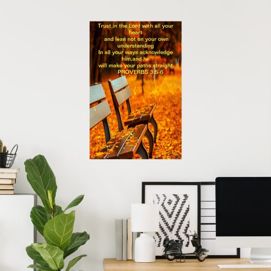 Vertrauen in den Herrn Poster (Heimbüro)