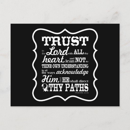 Vertrauen in den Herrn Postkarte (Vorderseite)