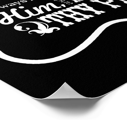 Vertrauen in den Herrn — Schwarzes Poster (Ecke)