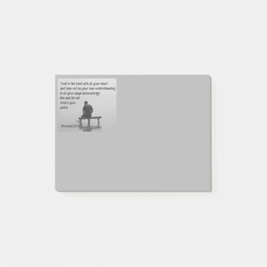 Vertrauen in den Herrn Trost erbitterte Bibelverse Post-it Klebezettel (Vorderseite)