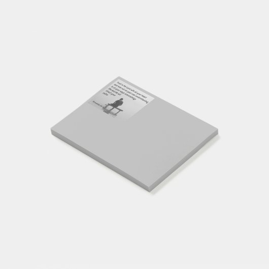 Vertrauen in den Herrn Trost erbitterte Bibelverse Post-it Klebezettel (angewinkelt)