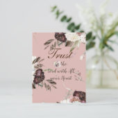 Vertrauen in den Lord Floral Postcard Designer Postkarte (Stehend Vorderseite)