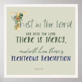 Vertrauen in den Lord Psalm 130 Poster
