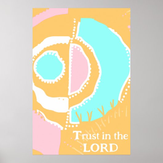 Vertrauen in den Lord Sunrise Ethnic Circle Peach Poster (Vorne)