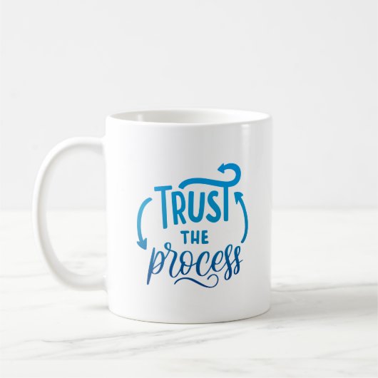 Vertrauen in den Prozess Kaffeetasse (Links)