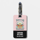 Vertrauen in dich selbst | Sonne und Schmetterling Gepäckanhänger (Rückseite vertikal)