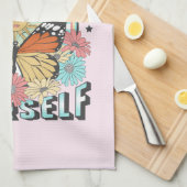 Vertrauen in dich selbst | Sonne und Schmetterling Geschirrtuch (Viertel Falte)