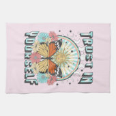 Vertrauen in dich selbst | Sonne und Schmetterling Geschirrtuch (Horizontal)