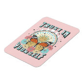 Vertrauen in dich selbst | Sonne und Schmetterling Magnet (Linke Seite)