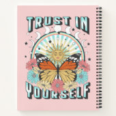 Vertrauen in dich selbst | Sonne und Schmetterling Notizblock (Rückseite)