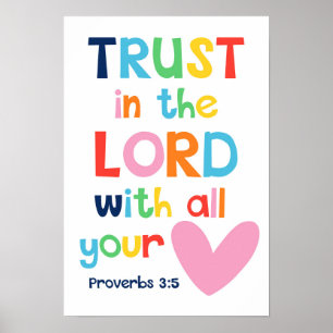 Vertrauen in die Christliche Bibelversenposte Lord Poster